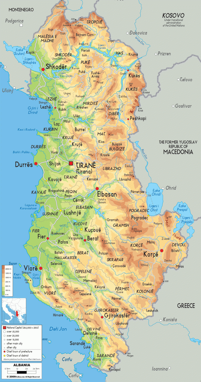 Albania-physical-map